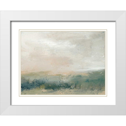 Sea Grass White Modern Wood Framed Art Print with Double Matting by Gordon, Sharon