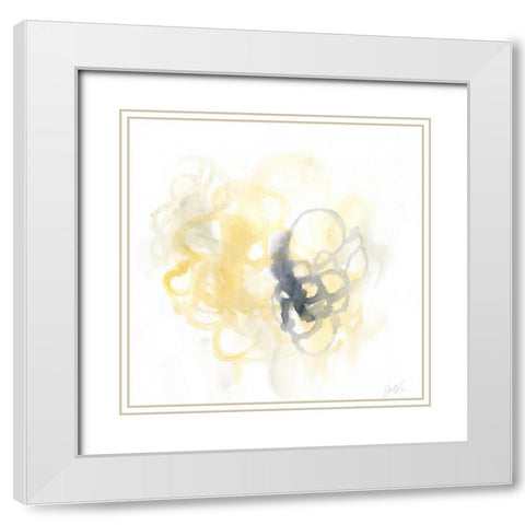 Network III White Modern Wood Framed Art Print with Double Matting by Vess, June Erica