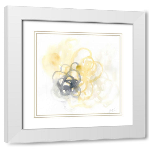 Network IV White Modern Wood Framed Art Print with Double Matting by Vess, June Erica