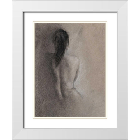 Chiaroscuro Figure Drawing II White Modern Wood Framed Art Print with Double Matting by Harper, Ethan