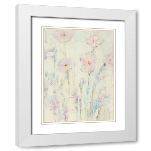 Lilac Floral I White Modern Wood Framed Art Print with Double Matting by OToole, Tim