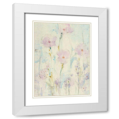 Lilac Floral II White Modern Wood Framed Art Print with Double Matting by OToole, Tim