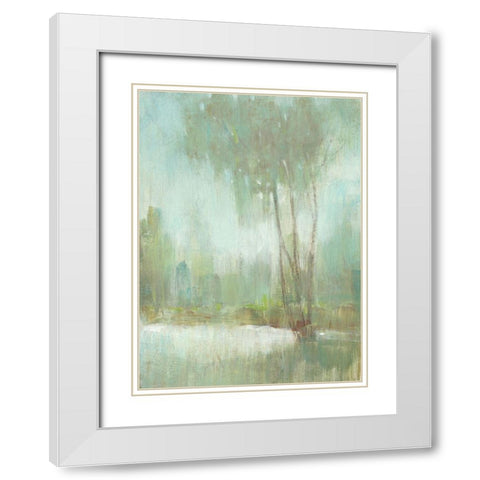 Mist in the Glen II White Modern Wood Framed Art Print with Double Matting by OToole, Tim