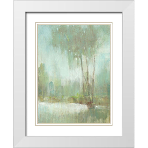 Mist in the Glen II White Modern Wood Framed Art Print with Double Matting by OToole, Tim