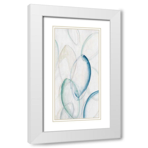 Discus IV White Modern Wood Framed Art Print with Double Matting by Vess, June Erica