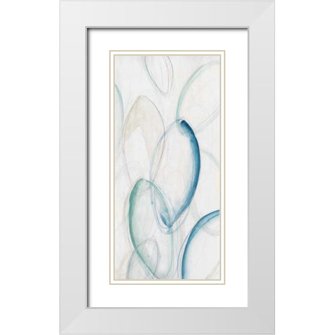 Discus IV White Modern Wood Framed Art Print with Double Matting by Vess, June Erica