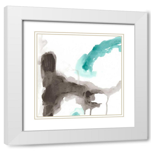 Direction Flow II White Modern Wood Framed Art Print with Double Matting by Vess, June Erica