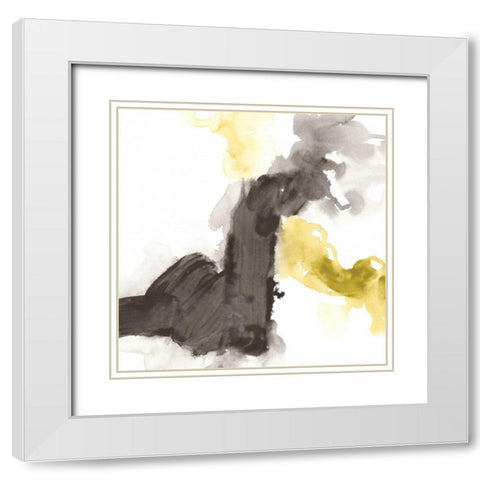 Direction Flow III White Modern Wood Framed Art Print with Double Matting by Vess, June Erica