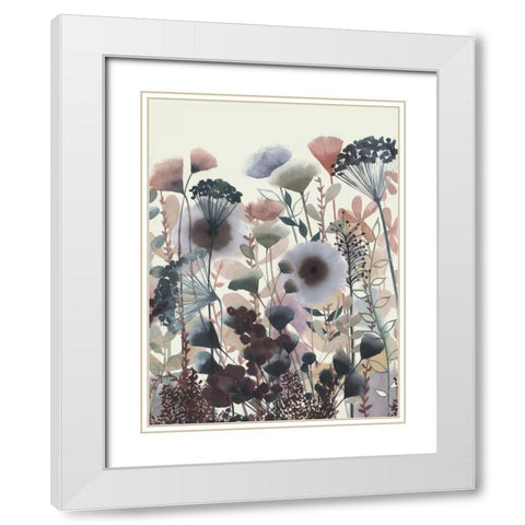 Twilight Blossoms I White Modern Wood Framed Art Print with Double Matting by Popp, Grace