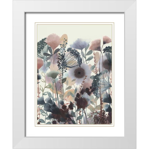 Twilight Blossoms II White Modern Wood Framed Art Print with Double Matting by Popp, Grace