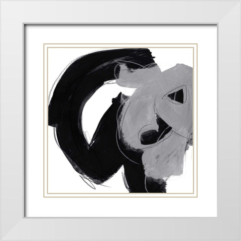 Monochrome I White Modern Wood Framed Art Print with Double Matting by Vess, June Erica