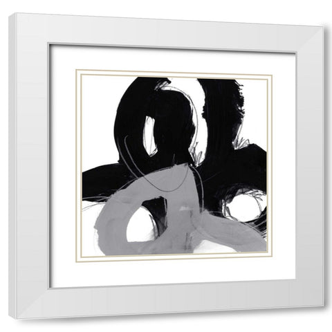 Monochrome II White Modern Wood Framed Art Print with Double Matting by Vess, June Erica