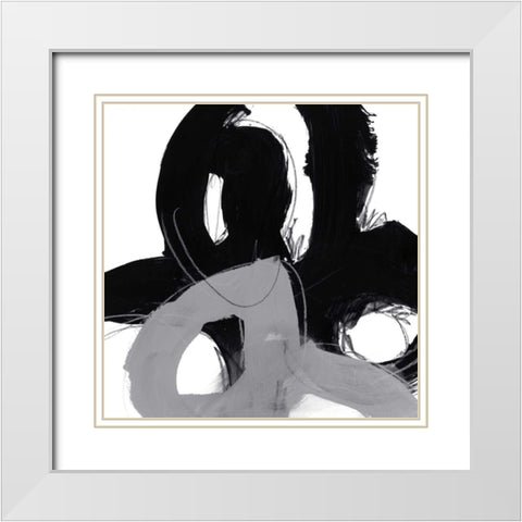 Monochrome II White Modern Wood Framed Art Print with Double Matting by Vess, June Erica