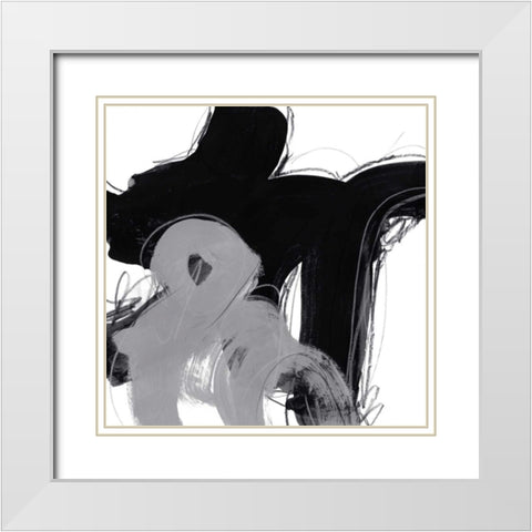 Monochrome III White Modern Wood Framed Art Print with Double Matting by Vess, June Erica