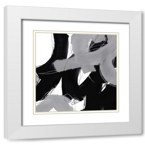 Monochrome IV White Modern Wood Framed Art Print with Double Matting by Vess, June Erica