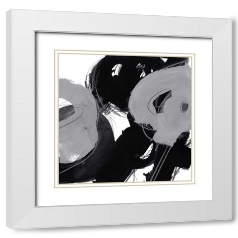 Monochrome V White Modern Wood Framed Art Print with Double Matting by Vess, June Erica