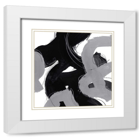 Monochrome VIII White Modern Wood Framed Art Print with Double Matting by Vess, June Erica