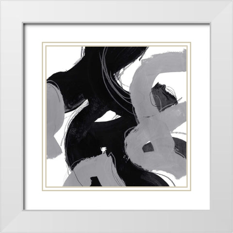 Monochrome VIII White Modern Wood Framed Art Print with Double Matting by Vess, June Erica