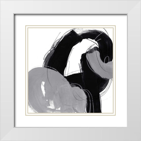 Monochrome IX White Modern Wood Framed Art Print with Double Matting by Vess, June Erica