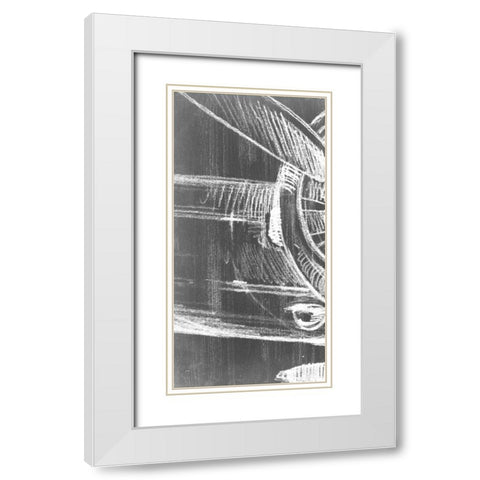 Graphic Propeller Triptych I White Modern Wood Framed Art Print with Double Matting by Harper, Ethan