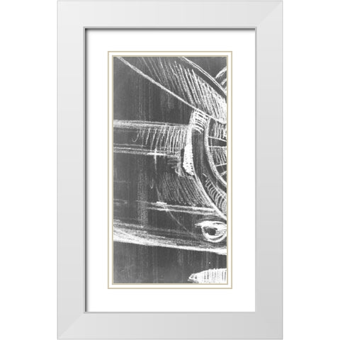 Graphic Propeller Triptych I White Modern Wood Framed Art Print with Double Matting by Harper, Ethan