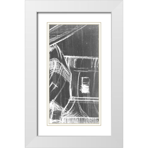 Graphic Propeller Triptych III White Modern Wood Framed Art Print with Double Matting by Harper, Ethan