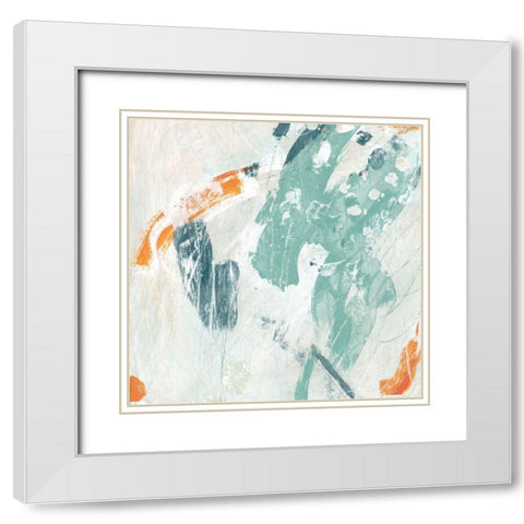 Current Synergy I White Modern Wood Framed Art Print with Double Matting by Vess, June Erica