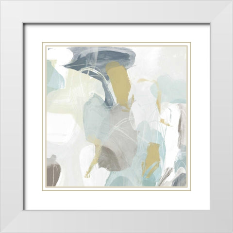 Mint Illusion III White Modern Wood Framed Art Print with Double Matting by Vess, June Erica