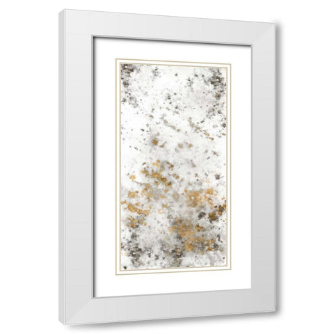 Gilded Mist I White Modern Wood Framed Art Print with Double Matting by Studio W