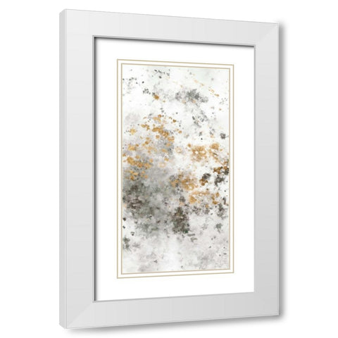 Gilded Mist II White Modern Wood Framed Art Print with Double Matting by Studio W
