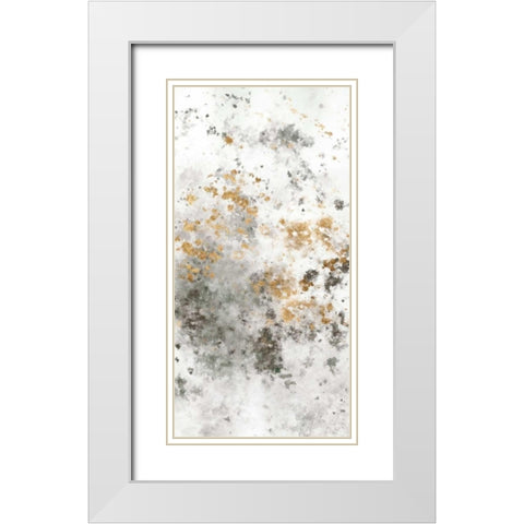 Gilded Mist II White Modern Wood Framed Art Print with Double Matting by Studio W