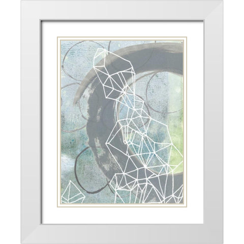 Faceted Gaze II White Modern Wood Framed Art Print with Double Matting by McCavitt, Naomi