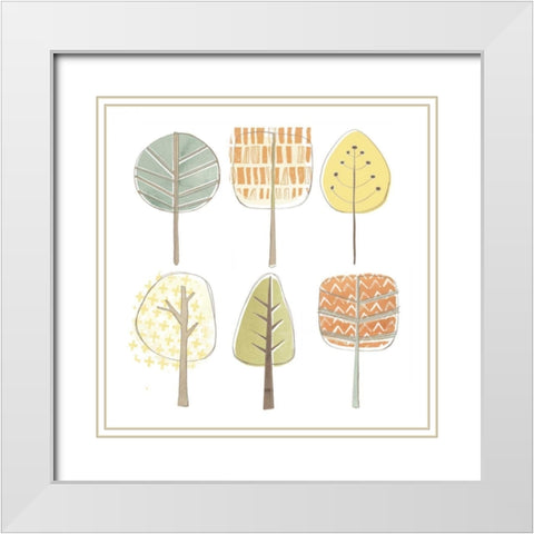 Pattern Grove II White Modern Wood Framed Art Print with Double Matting by Vess, June Erica