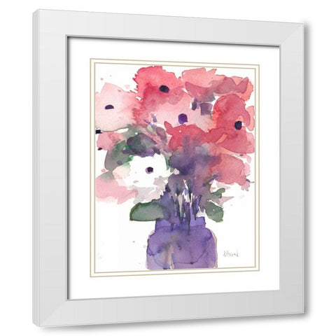 Between the Red III White Modern Wood Framed Art Print with Double Matting by Dixon, Samuel