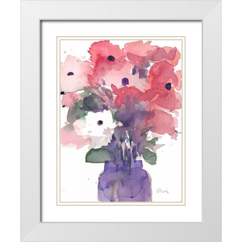 Between the Red III White Modern Wood Framed Art Print with Double Matting by Dixon, Samuel