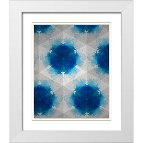 Sapphire Frost VI White Modern Wood Framed Art Print with Double Matting by Stramel, Renee W.