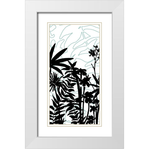 Rainforest Ferns I White Modern Wood Framed Art Print with Double Matting by Fagalde, Jarman