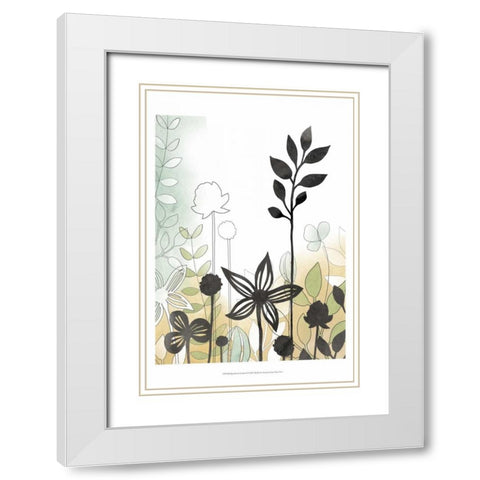 Sketchbook Garden II White Modern Wood Framed Art Print with Double Matting by Vess, June Erica