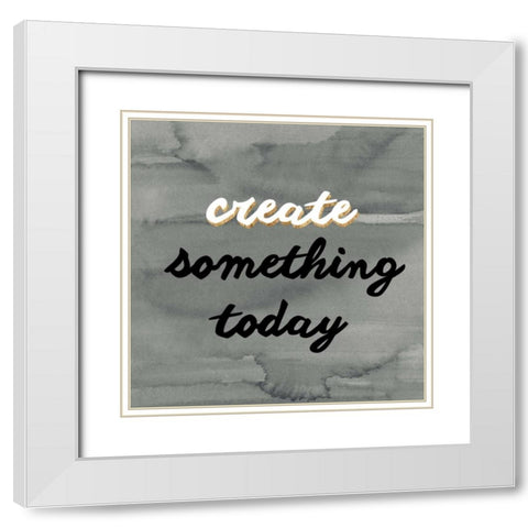 Watercolor Quote I White Modern Wood Framed Art Print with Double Matting by Hambly, Anna
