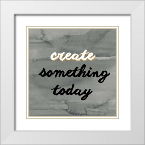Watercolor Quote I White Modern Wood Framed Art Print with Double Matting by Hambly, Anna