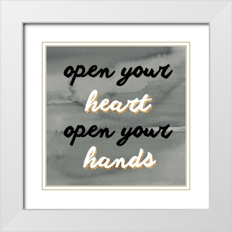 Watercolor Quote II White Modern Wood Framed Art Print with Double Matting by Hambly, Anna