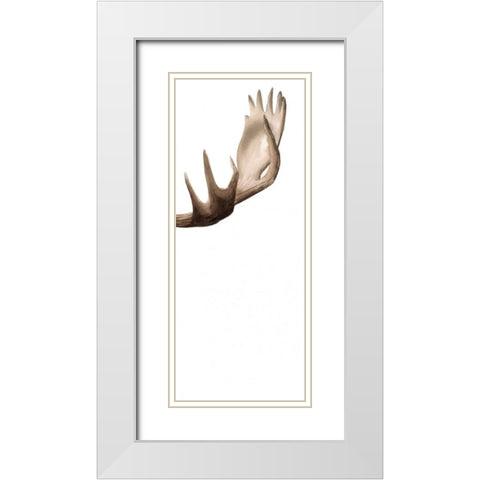 Triptych Moose III White Modern Wood Framed Art Print with Double Matting by Popp, Grace