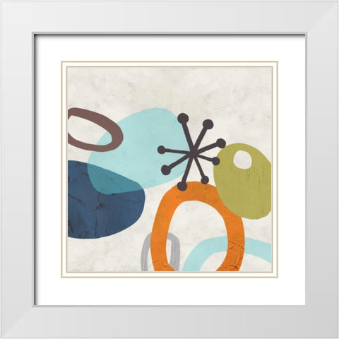 Sunshine Jumble I White Modern Wood Framed Art Print with Double Matting by Vess, June Erica