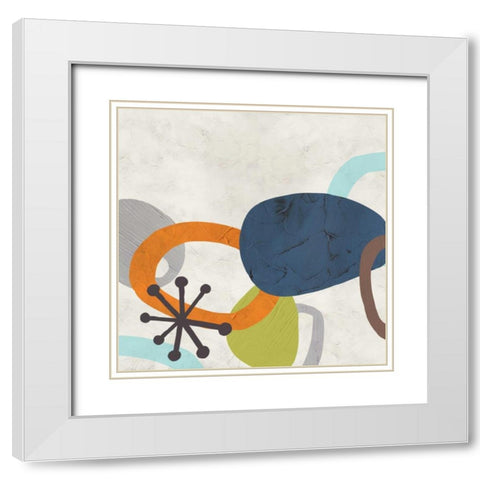 Sunshine Jumble II White Modern Wood Framed Art Print with Double Matting by Vess, June Erica