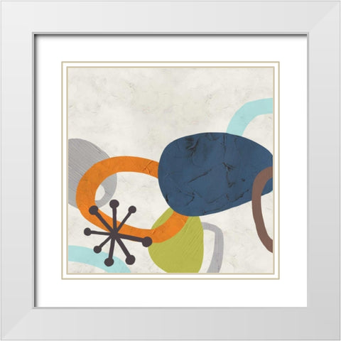 Sunshine Jumble II White Modern Wood Framed Art Print with Double Matting by Vess, June Erica