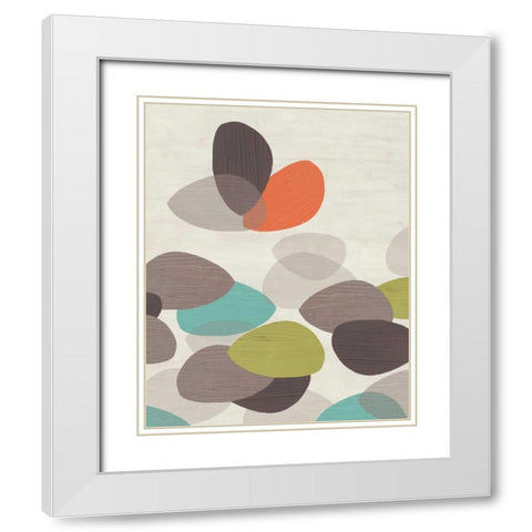 Lily Pond I White Modern Wood Framed Art Print with Double Matting by Vess, June Erica