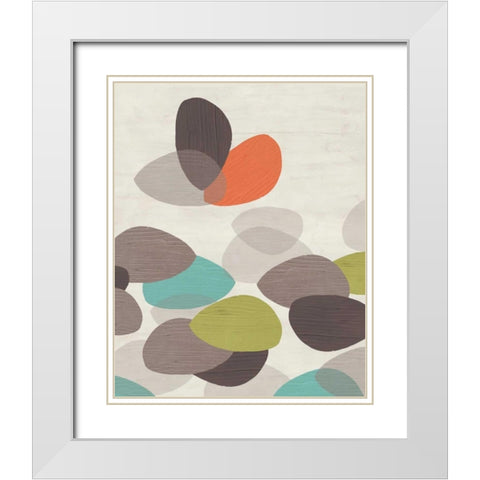 Lily Pond I White Modern Wood Framed Art Print with Double Matting by Vess, June Erica