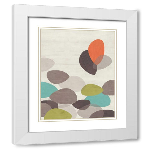 Lily Pond II White Modern Wood Framed Art Print with Double Matting by Vess, June Erica