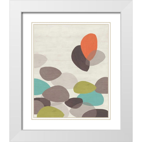 Lily Pond II White Modern Wood Framed Art Print with Double Matting by Vess, June Erica