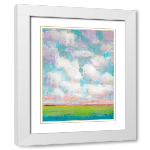 Clouds in Motion I White Modern Wood Framed Art Print with Double Matting by OToole, Tim